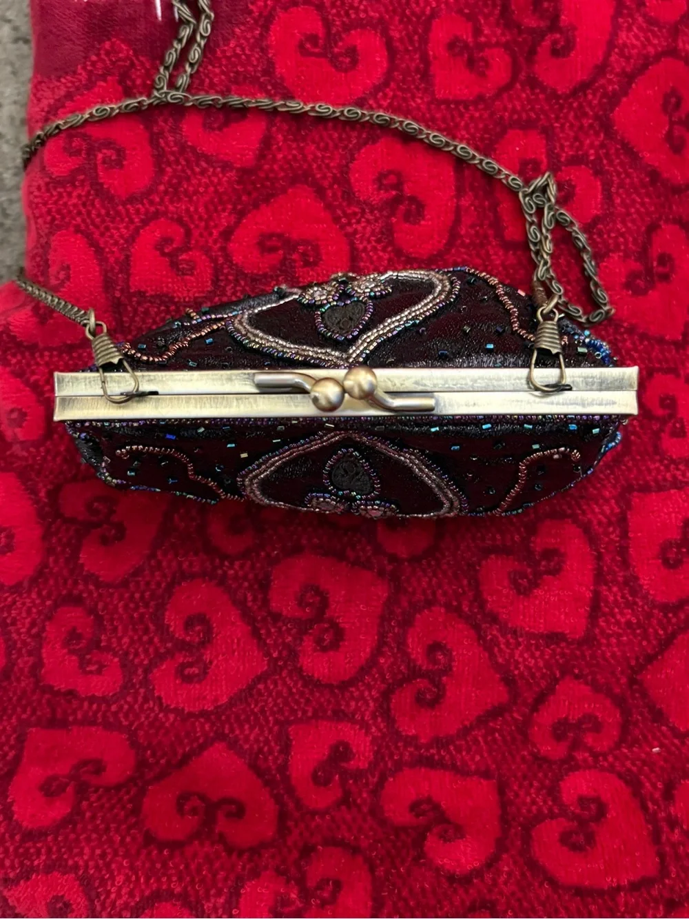 Vintage black clutch